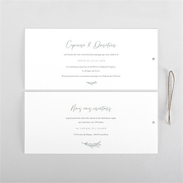 Faire-part mariage tout pour toi - Cartes intérieures recto