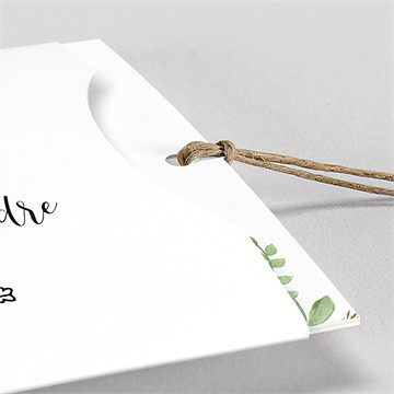 Faire-part mariage balade champetre pochette duo - Détail du faire-part