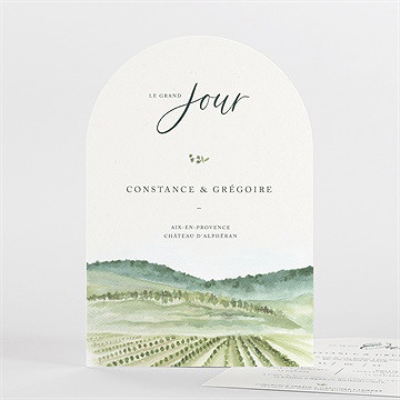 Faire-part mariage vigne