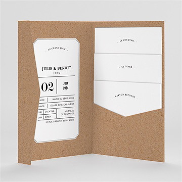 Faire-part mariage apothicaire - Intérieur du faire-part