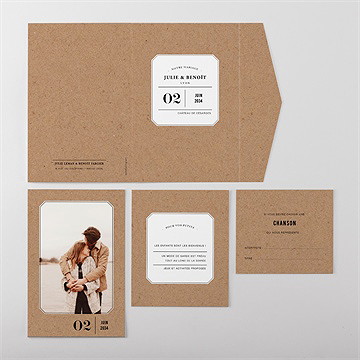 Faire-part mariage apothicaire - Vue ensemble extérieur