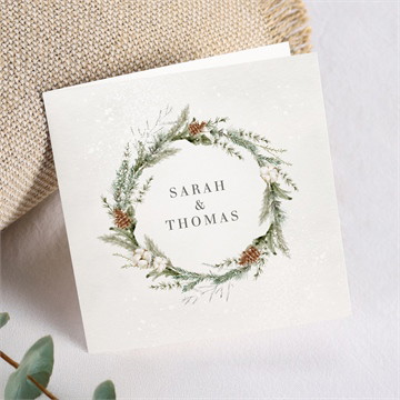 Faire-part mariage noël