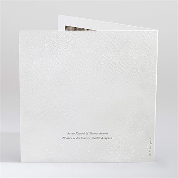 Faire-part mariage noël - Dos du faire-part