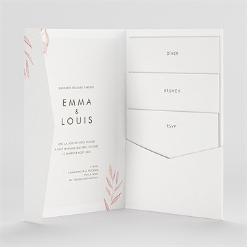 Faire-part mariage notre lien - Intérieur du faire-part