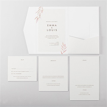 Faire-part mariage notre lien - Vue d'ensemble intérieur