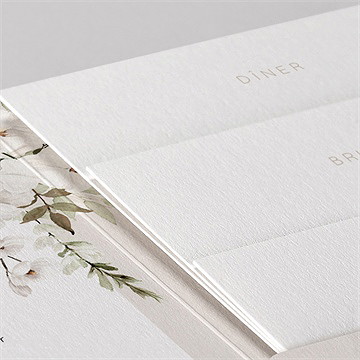 Faire-part mariage orchidées - Détail du faire-part