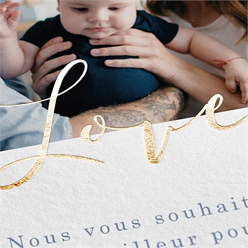 Carte de voeux love - Détail de la carte