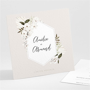 Carton réponse mariage orchidées