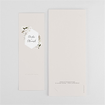 Remerciement mariage orchidées - Dos de la carte