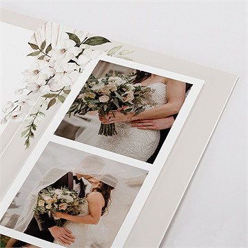 Remerciement mariage orchidées - Détail de la carte