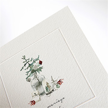 Faire-part mariage en hiver - Détail du faire-part