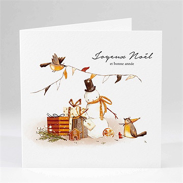 Carte de voeux bonhomme de neige