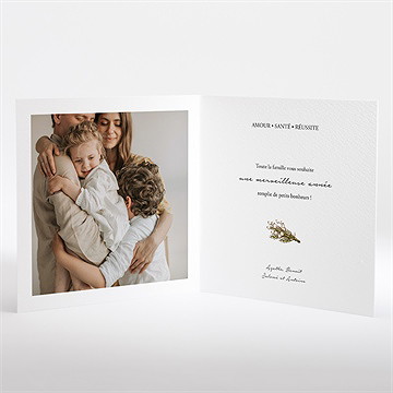 Carte de voeux bonhomme de neige - Intérieur de la carte