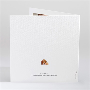 Carte de voeux bonhomme de neige - Dos de la carte