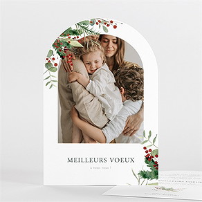 Carte de voeux noël et jour de l'an