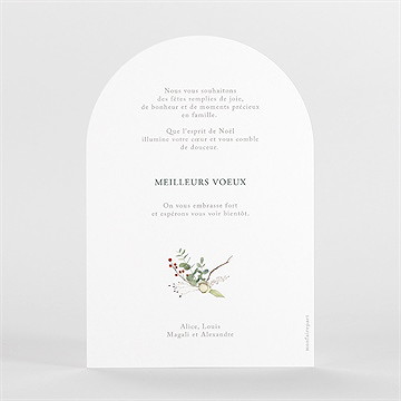 Carte de voeux noël et jour de l'an - Dos du faire-part