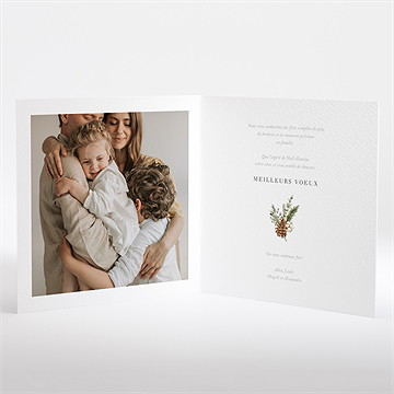 Carte de voeux noël et nouvelle année - Intérieur de la carte