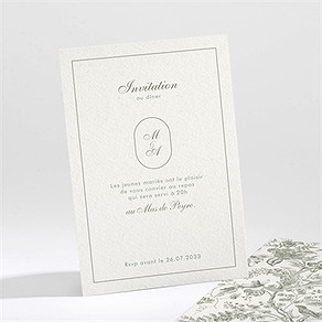 Carton d'invitation mariage romance