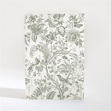 Carton d'invitation mariage romance - Dos du carton