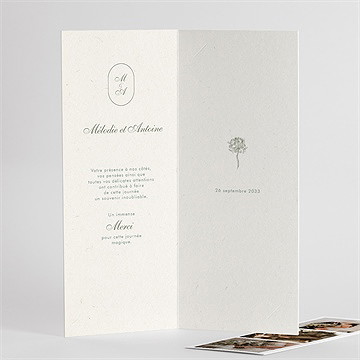 Remerciement mariage romance - Détail de l'intérieur