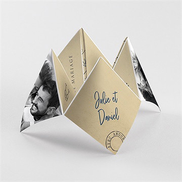 Faire-part mariage notre télégramme cocotte