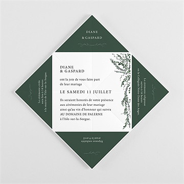 Faire-part mariage evidemment cocotte - Intérieur de la cocotte pliée