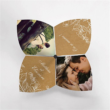 Faire-part mariage belle découverte cocotte - Vue du dessus