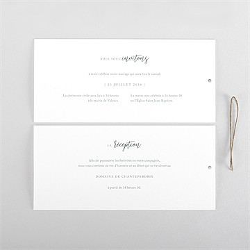 Faire-part mariage lyrisme - Cartes intérieures recto