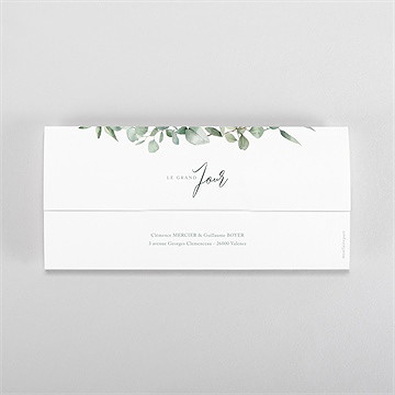 Faire-part mariage lyrisme - Dos du faire-part