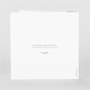 Faire-part mariage tendre elegance - Dos du faire-part