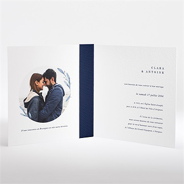 Faire-part mariage pureté - Intérieur du faire-part