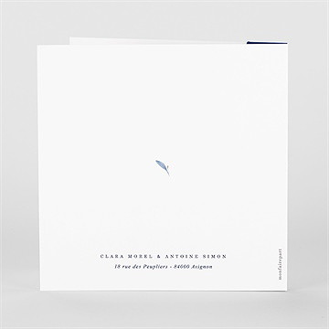 Faire-part mariage pureté - Dos du faire-part