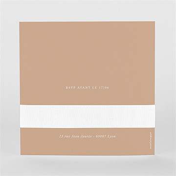 Faire-part mariage engagés - Dos du faire-part