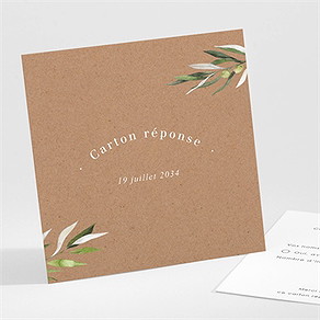 Carton réponse mariage provençal