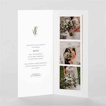 Remerciement mariage provençal - Intérieur du faire-part