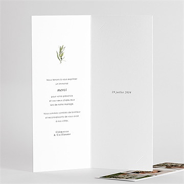 Remerciement mariage provençal - Détail de l'intérieur