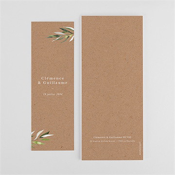 Remerciement mariage provençal - Dos du faire-part