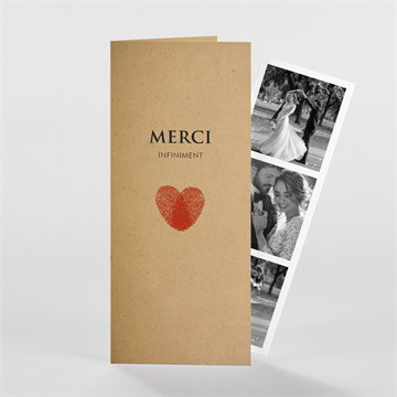 Remerciement mariage passeport vintage