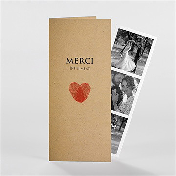 Remerciement mariage passeport vintage