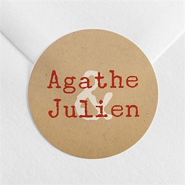 Sticker mariage passeport vintage