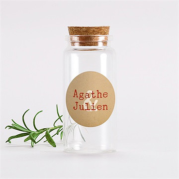 Mignonette mariage passeport vintage sticker