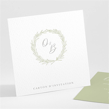 Carton d'invitation mariage tendre elegance