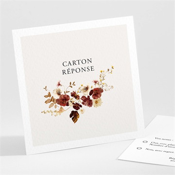 Carton réponse mariage en automne
