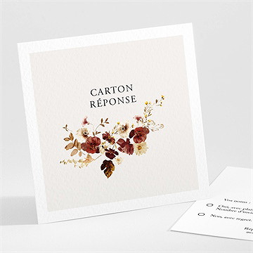 Carton réponse mariage en automne