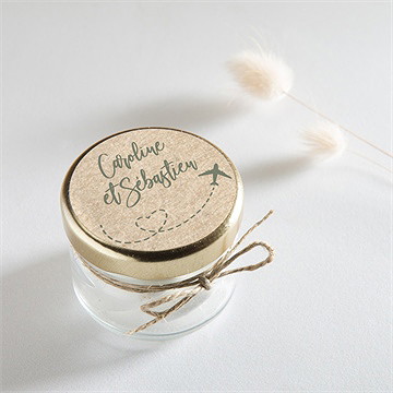 Sticker mariage billet d'avion - Mise en situation