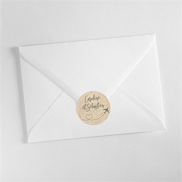 Sticker mariage billet d'avion - Mise en situation
