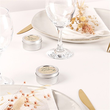 Bougie mariage billet d'avion argent - Mise en situation