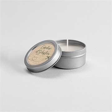 Bougie mariage billet d'avion argent - Mise en situation
