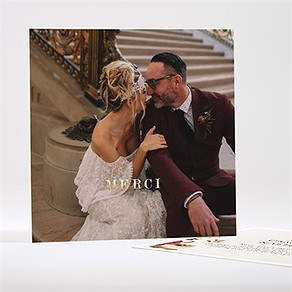 Remerciement mariage en automne