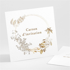Carton d'invitation mariage délicatesse végétale